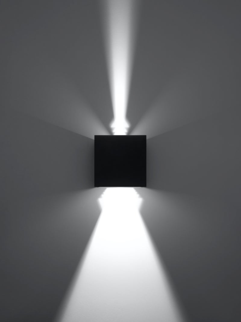 Applique Aluminium Noir LED 1 Luca Noir - Kiabi