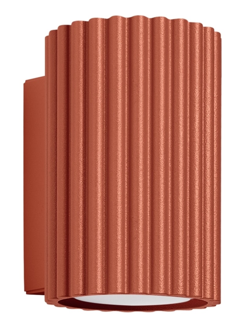 Applique Aluminium Ocre Rouge GU10 1 Karbon 10 Rouge - Kiabi