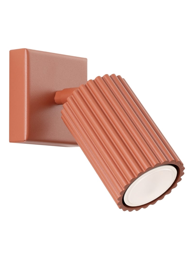 Applique Aluminium Ocre Rouge GU10 1 Karbon Rouge - Kiabi