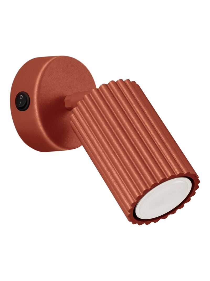 Applique Aluminium Ocre Rouge GU10 1 Karbon Switch Rouge - Kiabi