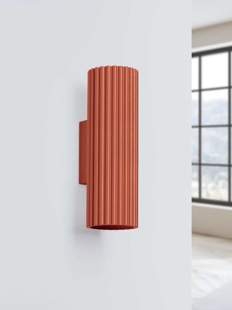 Applique Aluminium Ocre Rouge GU10 2 Karbon 20 Rouge - Kiabi