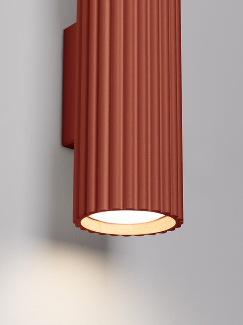 Applique Aluminium Ocre Rouge GU10 2 Karbon 20 - Kiabi