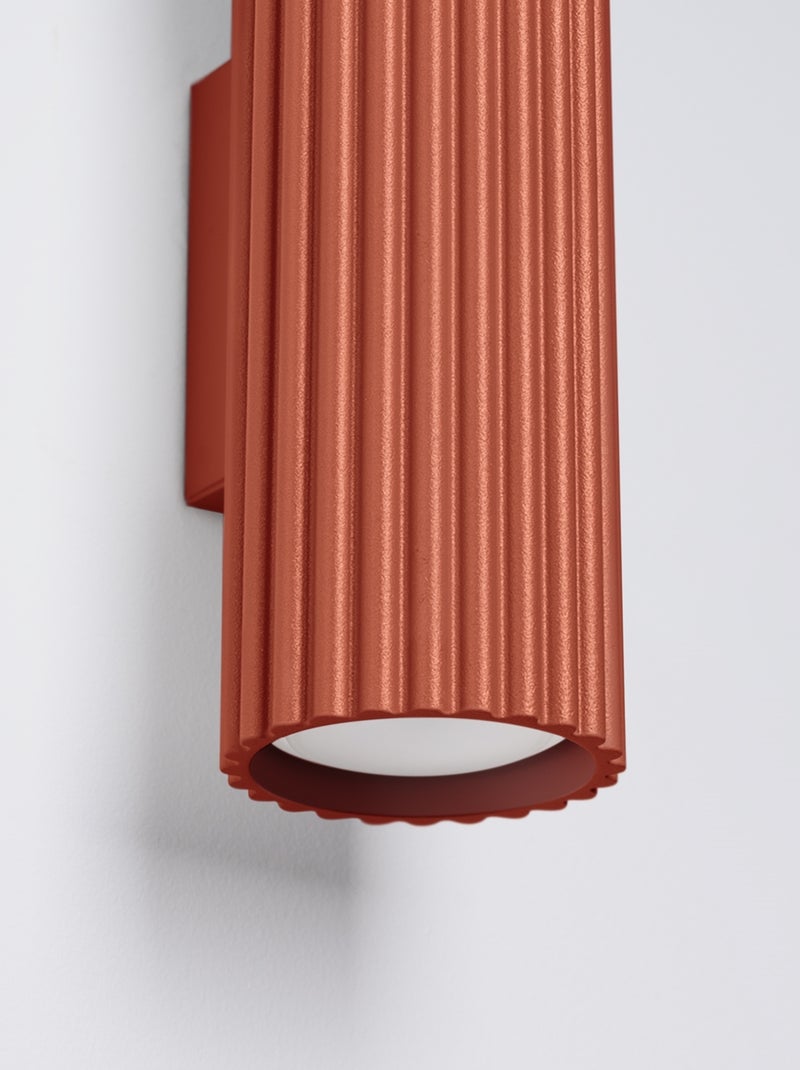 Applique Aluminium Ocre Rouge GU10 2 Karbon 30 Rouge - Kiabi