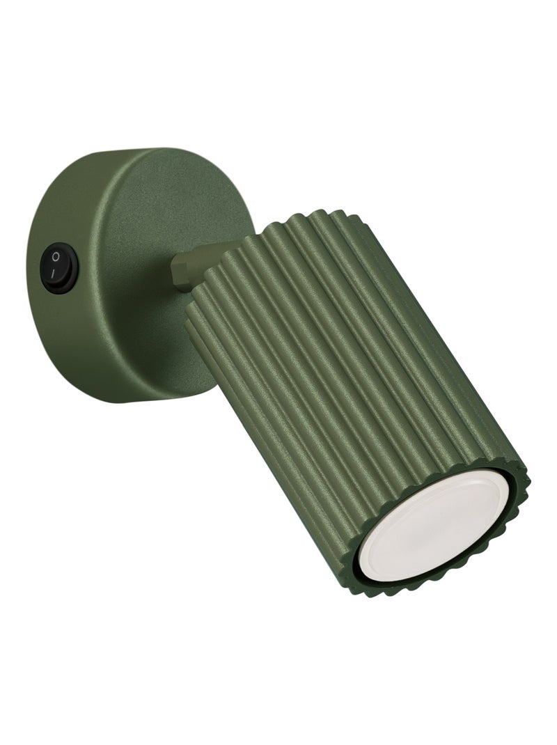 Applique Aluminium Vert Olive GU10 1 Karbon Switch Vert olive - Kiabi