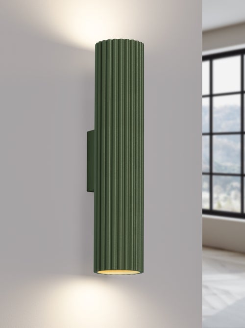 Applique Aluminium Vert Olive GU10 2 Karbon 30 - Kiabi