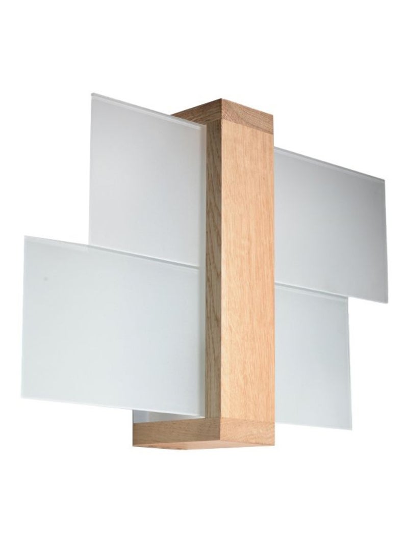 Applique Bois Bois Naturel E27 1 Feniks Marron - Kiabi