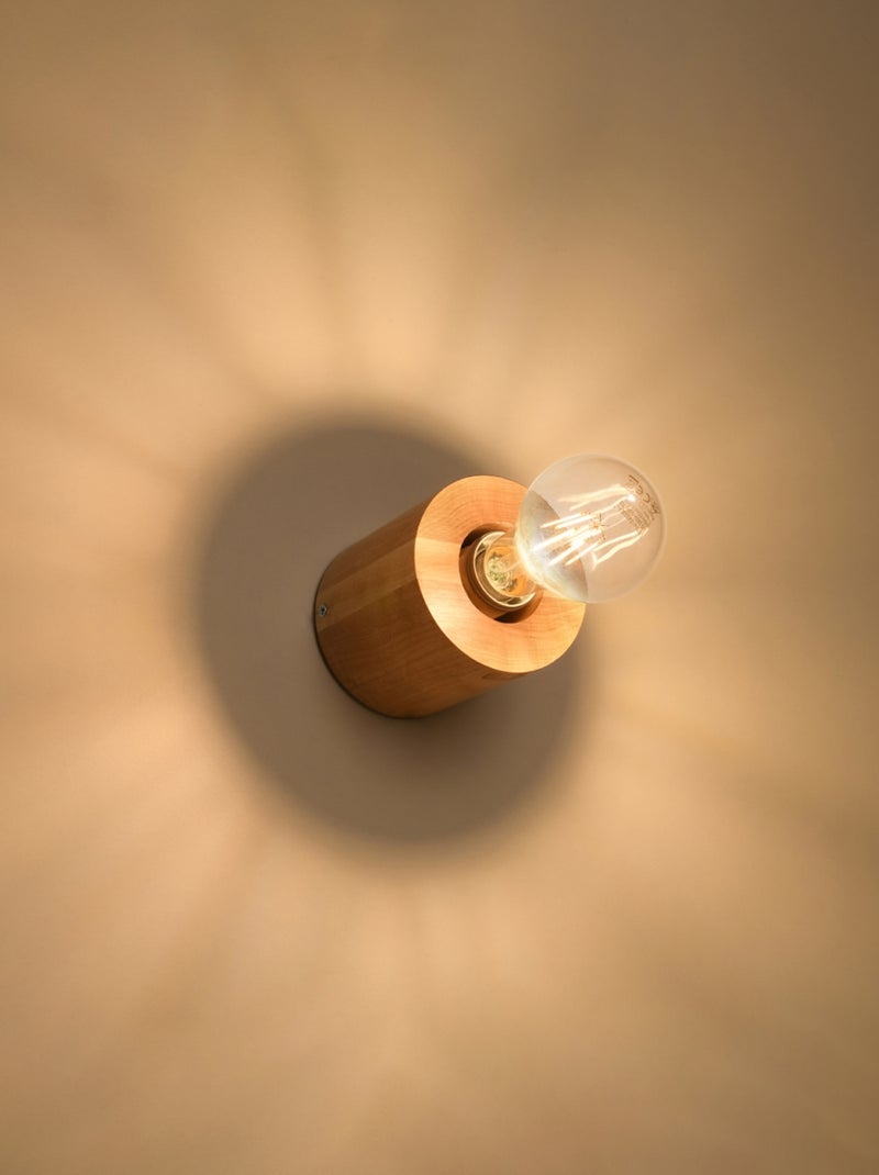 Applique Bois Bois Naturel E27 1 Salgado Marron - Kiabi