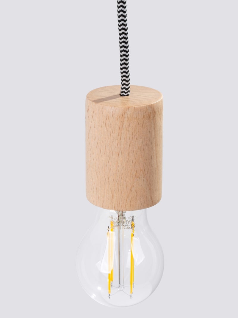 Applique Bois Bois Naturel/Blanc/Noir E27 1 Nimbi Marron - Kiabi