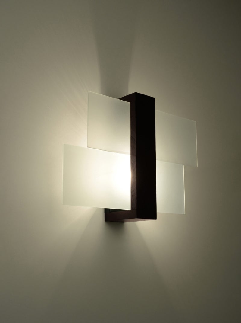 Applique Bois Wengé E27 1 Feniks Marron - Kiabi