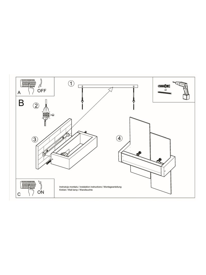 Applique Bois Wengé E27 1 Feniks Marron - Kiabi