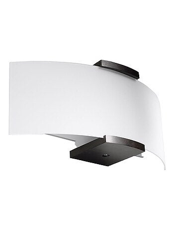 Applique Bois Wengé/Blanc E14 2 Emilio