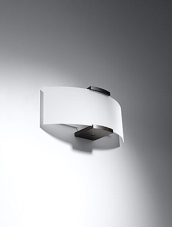 Applique Bois Wengé/Blanc E14 2 Emilio