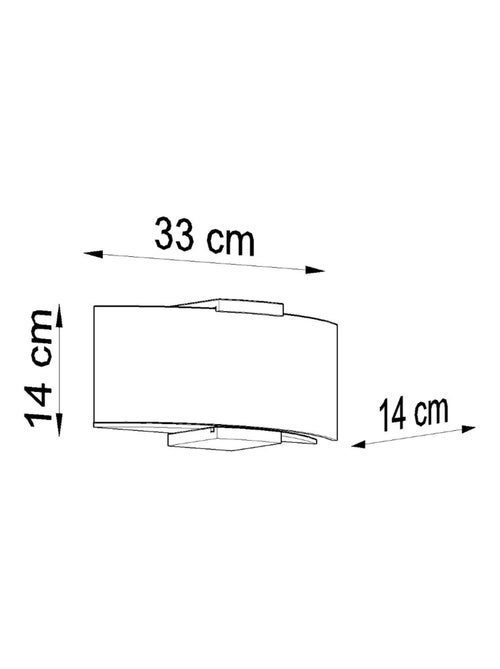 Applique Bois Wengé/Blanc E14 2 Emilio - Kiabi