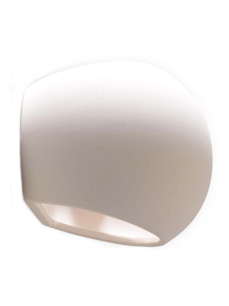 Applique Céramique Blanc E27 1 Globe Blanc - Kiabi