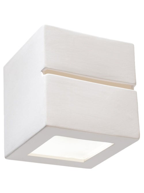 Applique Céramique Blanc E27 1 Leo Line - Kiabi