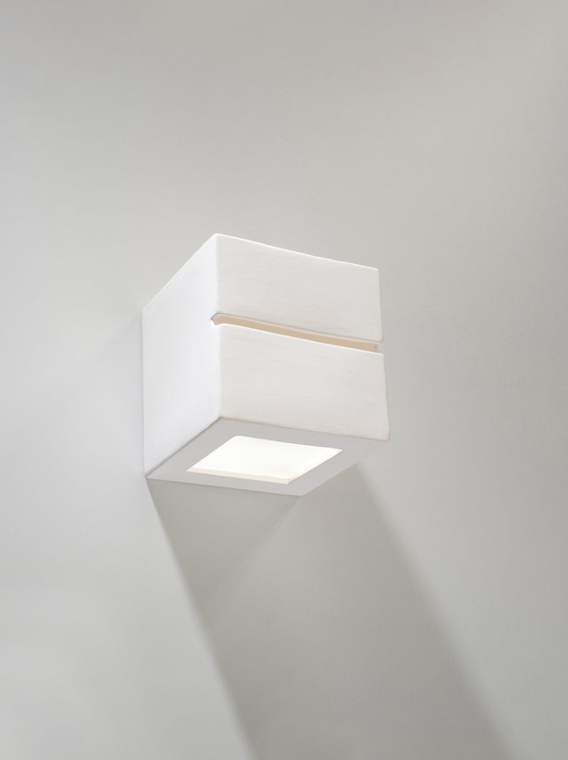 Applique Céramique Blanc E27 1 Leo Line Blanc - Kiabi