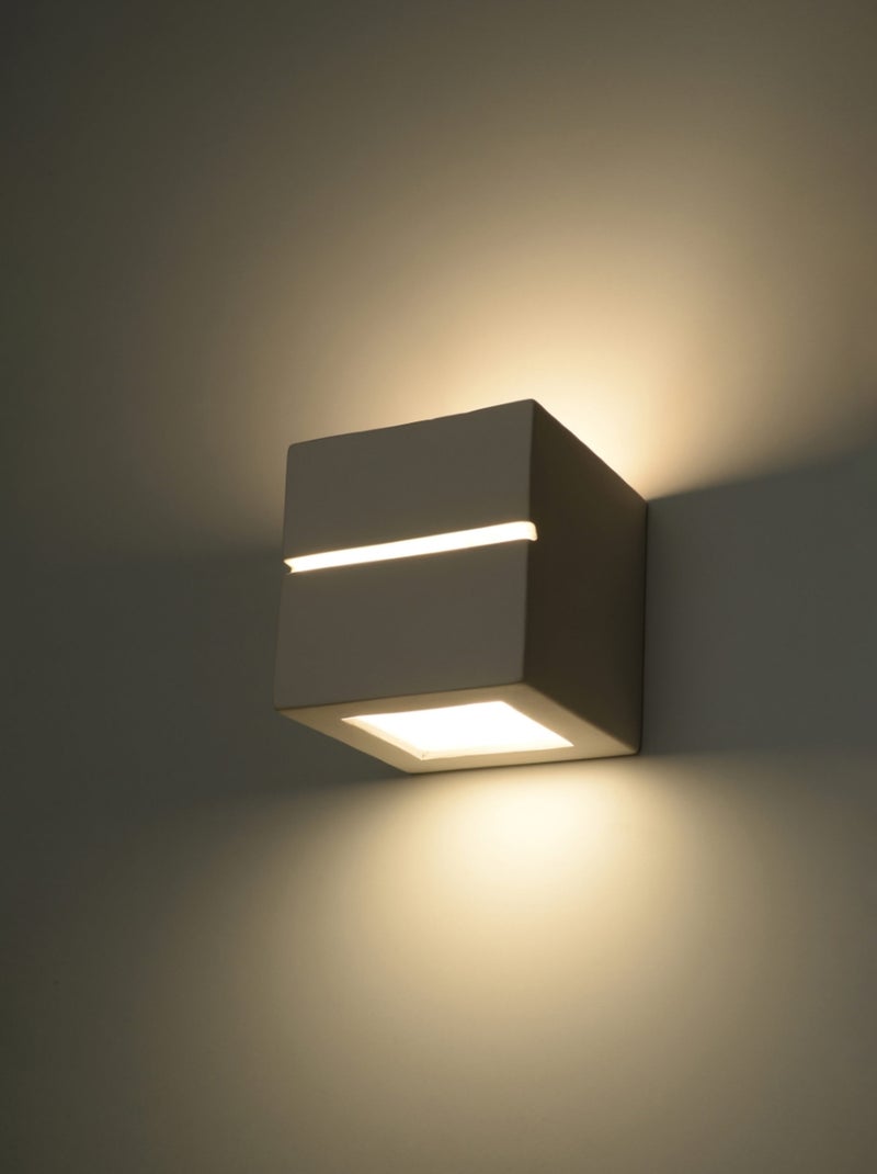 Applique Céramique Blanc E27 1 Leo Line Blanc - Kiabi