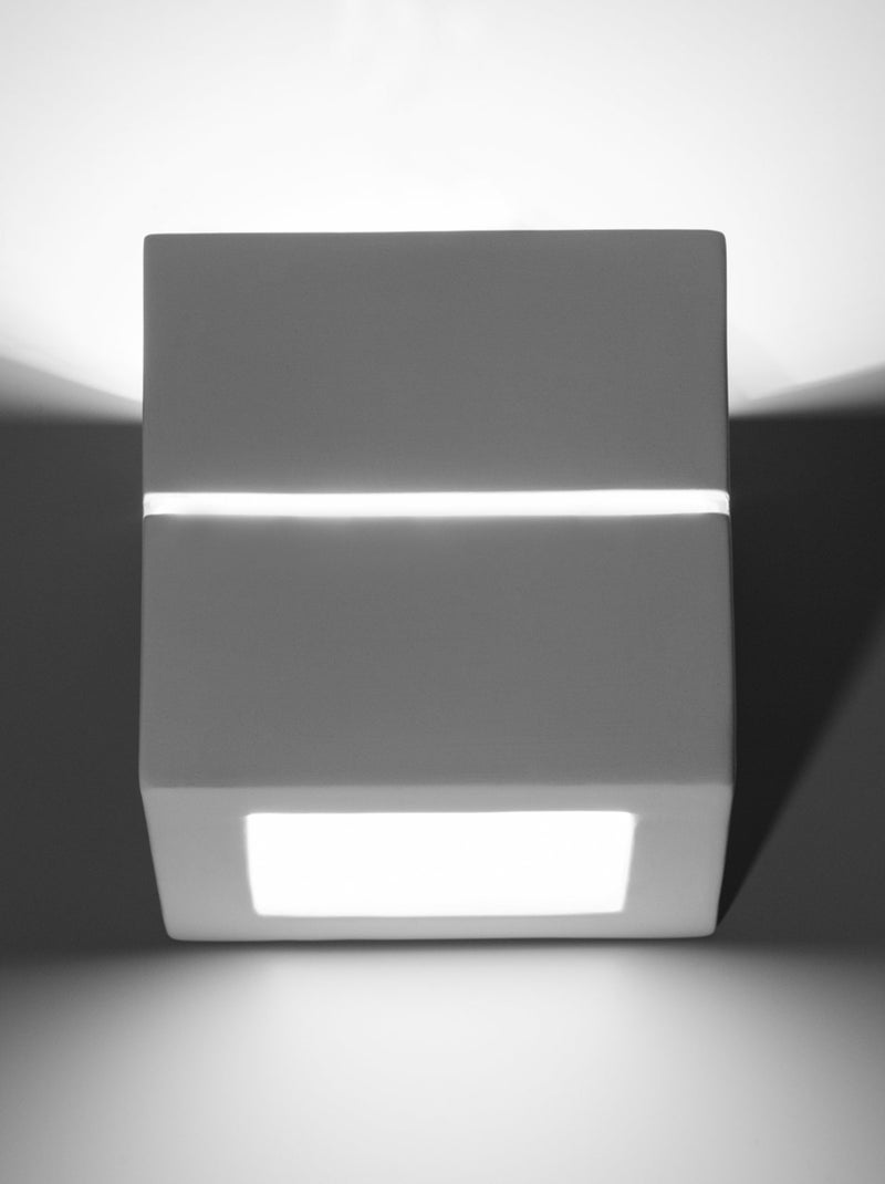 Applique Céramique Blanc E27 1 Leo Line Blanc - Kiabi