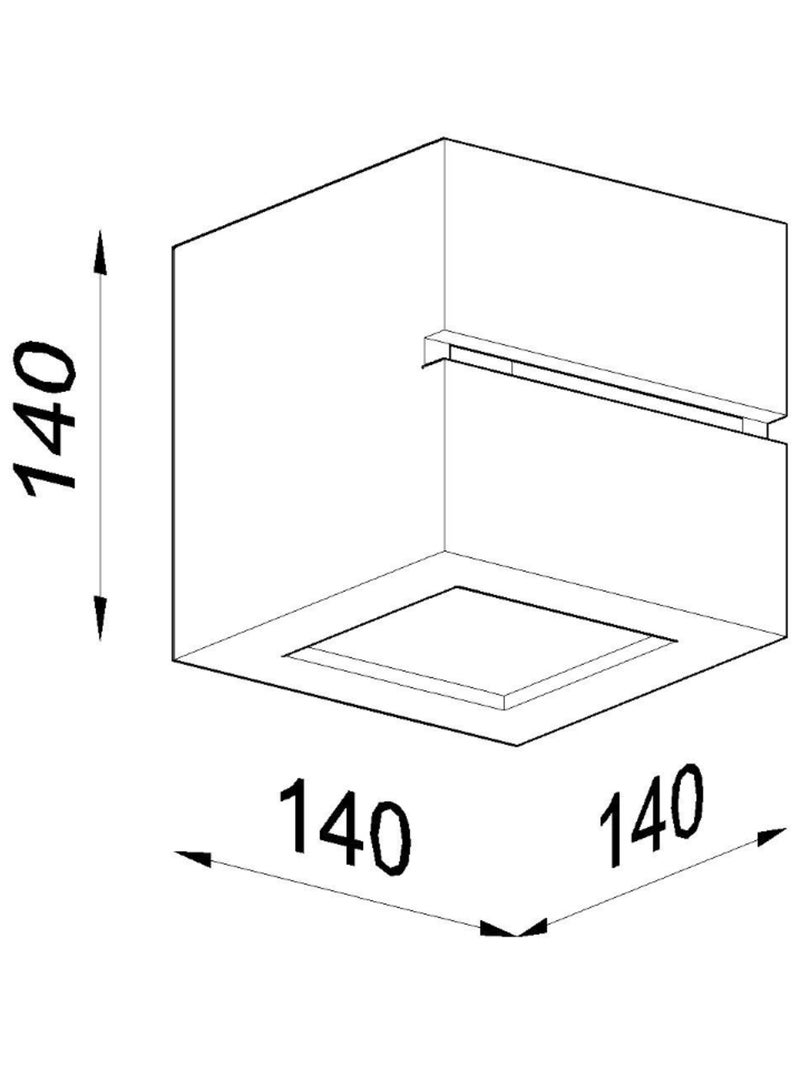 Applique Céramique Blanc E27 1 Leo Line Blanc - Kiabi