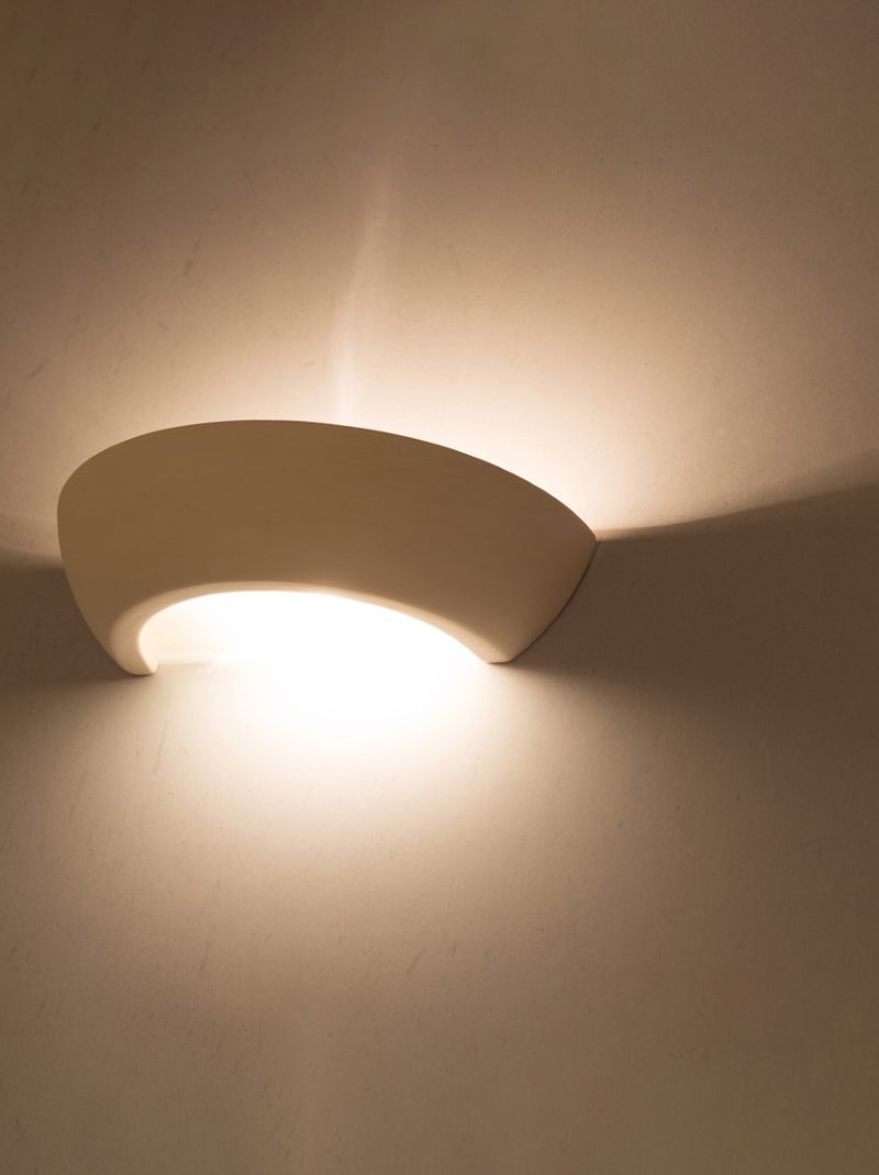 Applique Céramique Blanc E27 1 Oskar Blanc - Kiabi