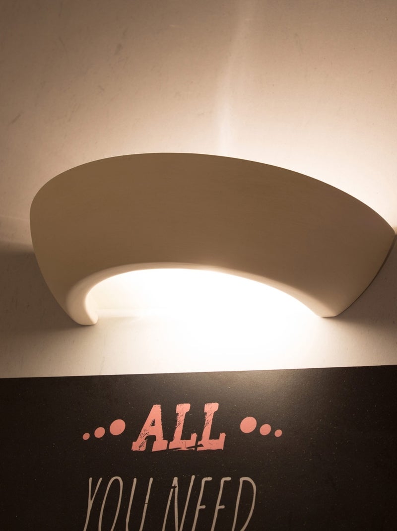 Applique Céramique Blanc E27 1 Oskar Blanc - Kiabi