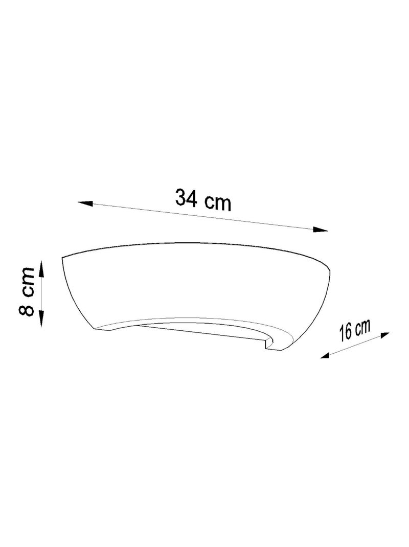 Applique Céramique Blanc E27 1 Oskar Blanc - Kiabi