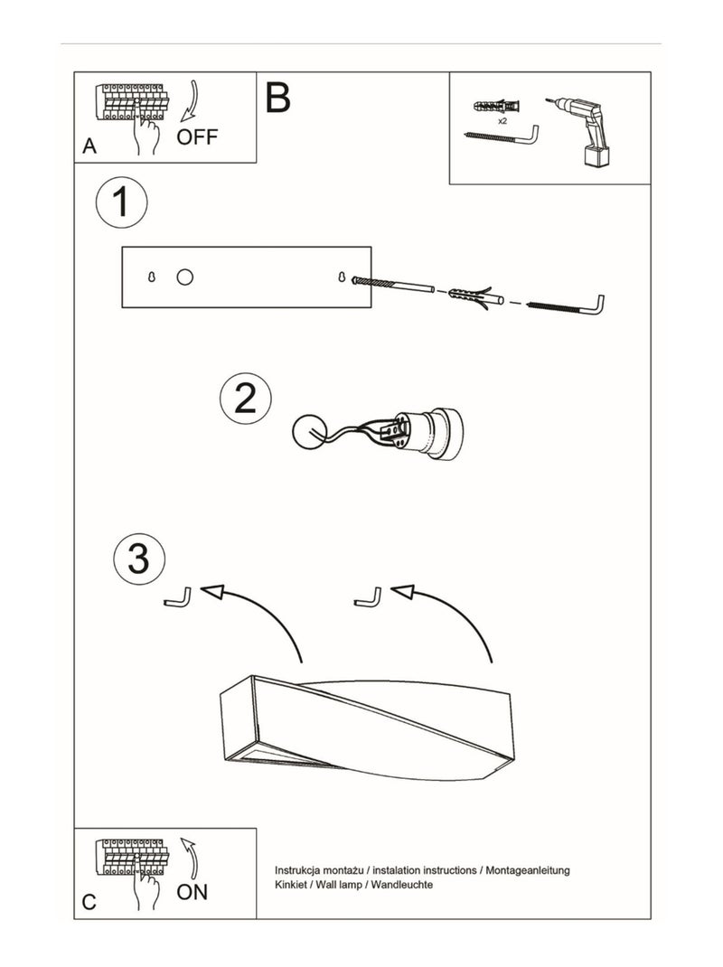 Applique Céramique Gris E27 1 Sigma Gris - Kiabi