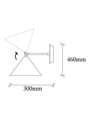 Applique d'extérieur Cône