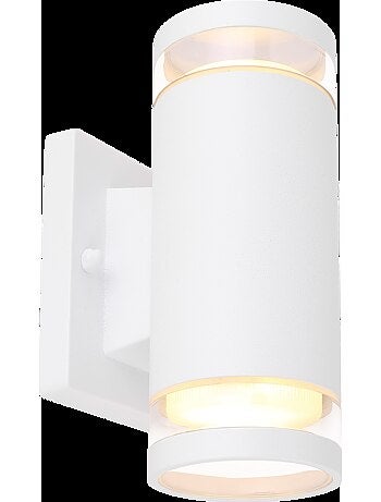 Applique d'extérieur double en Inox - H. 16,5 cm