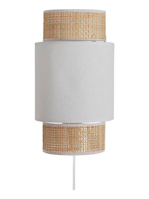 Applique incurvée rotin tissu blanc - Kiabi