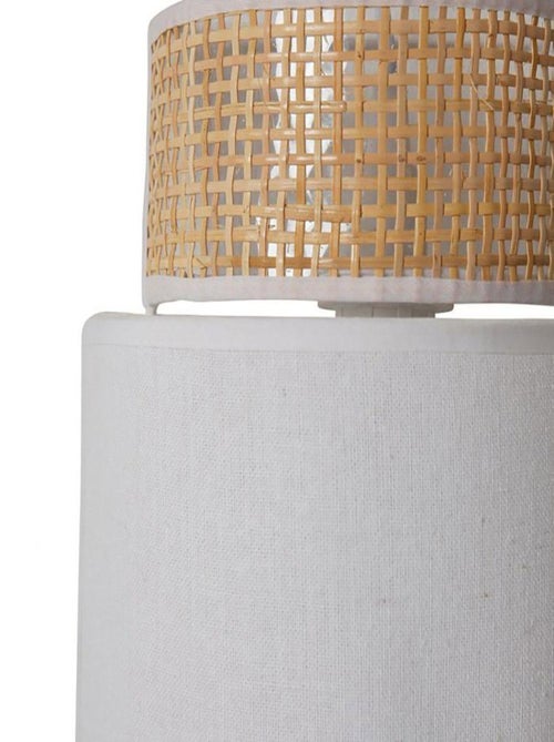 Applique incurvée rotin tissu blanc - Kiabi
