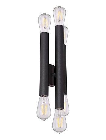 Applique murale cylindrique 6 lumières double faisceau UPOD