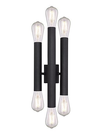 Applique murale cylindrique 6 lumières double faisceau UPOD