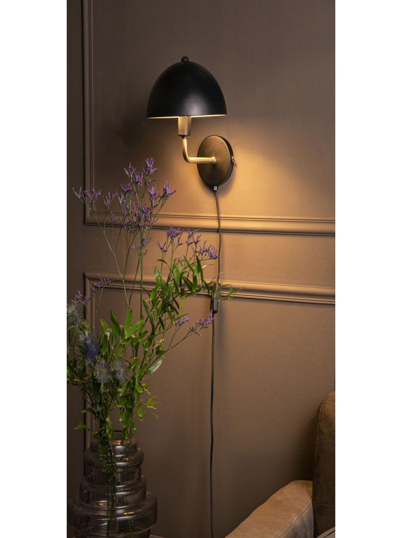 Applique murale design champignon en métal BONNET Noir - Kiabi