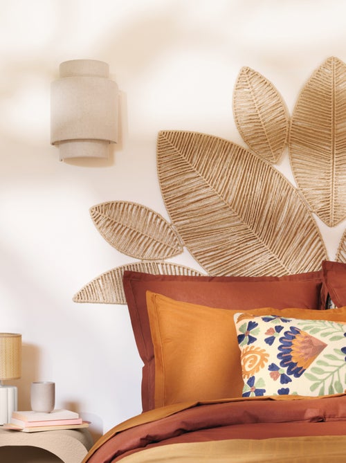 Applique murale en lin avec structure acier - Kiabi