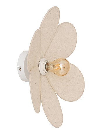 Applique murale forme fleur en lin