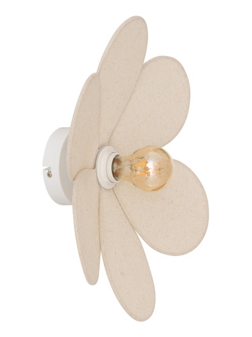 Applique murale forme fleur en lin - Kiabi