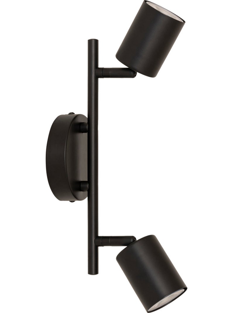 Applique murale métal 2 spots orientables VICO Noir - Kiabi