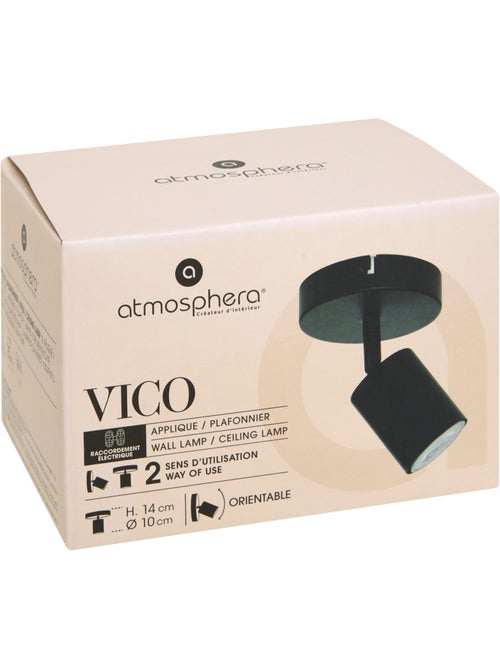 Applique murale métal spot orientable VICO - Kiabi