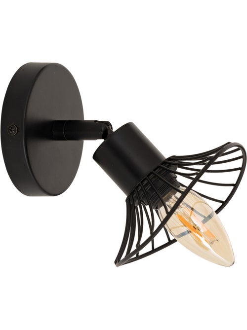 Applique murale spot orientable en métal filaire ADELIA - Kiabi