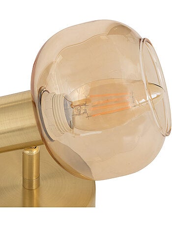 Applique murale spot orientable verre métal laiton PILIA