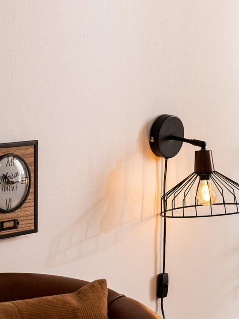 Applique murale style "bistrot" Noir - Kiabi