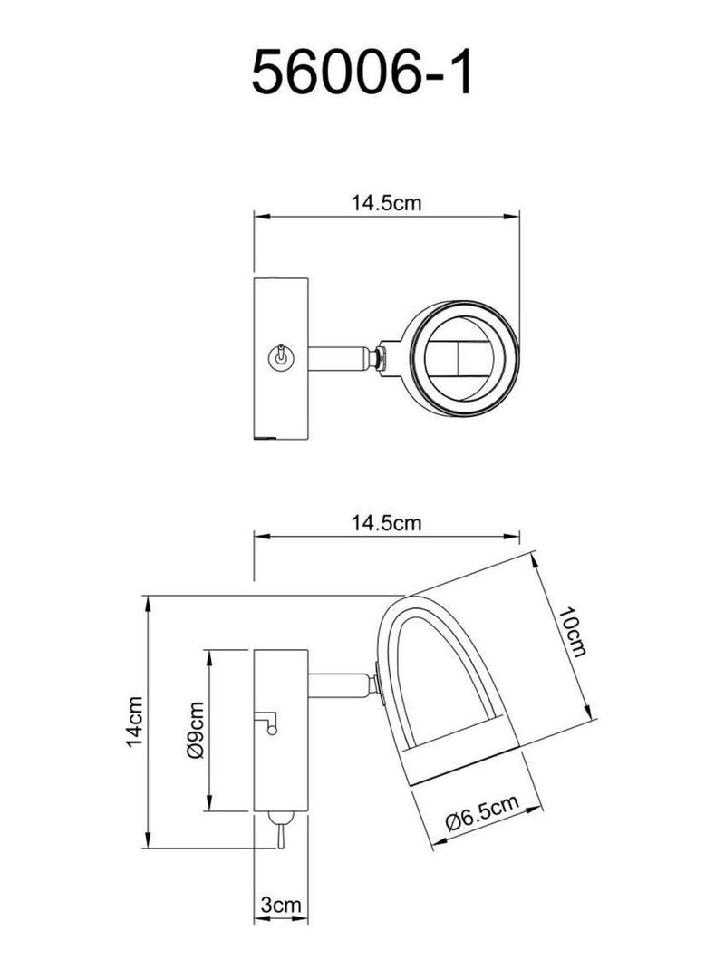 Applique spot LED design Rodrik Argent - Kiabi