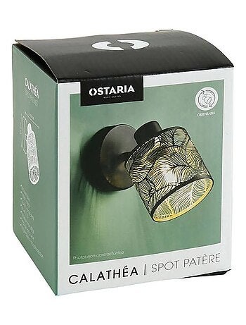 Applique spot orientable Calathéa noir