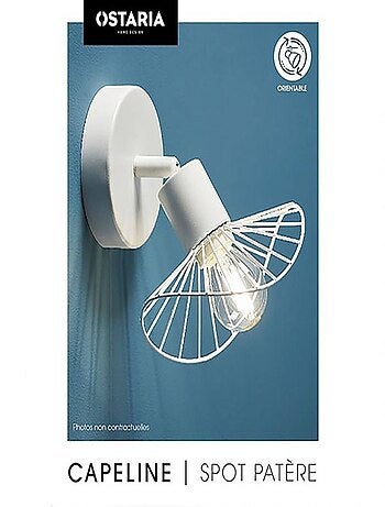 Applique spot orientable Capeline blanc