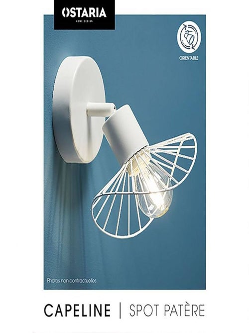 Applique spot orientable Capeline blanc - Kiabi