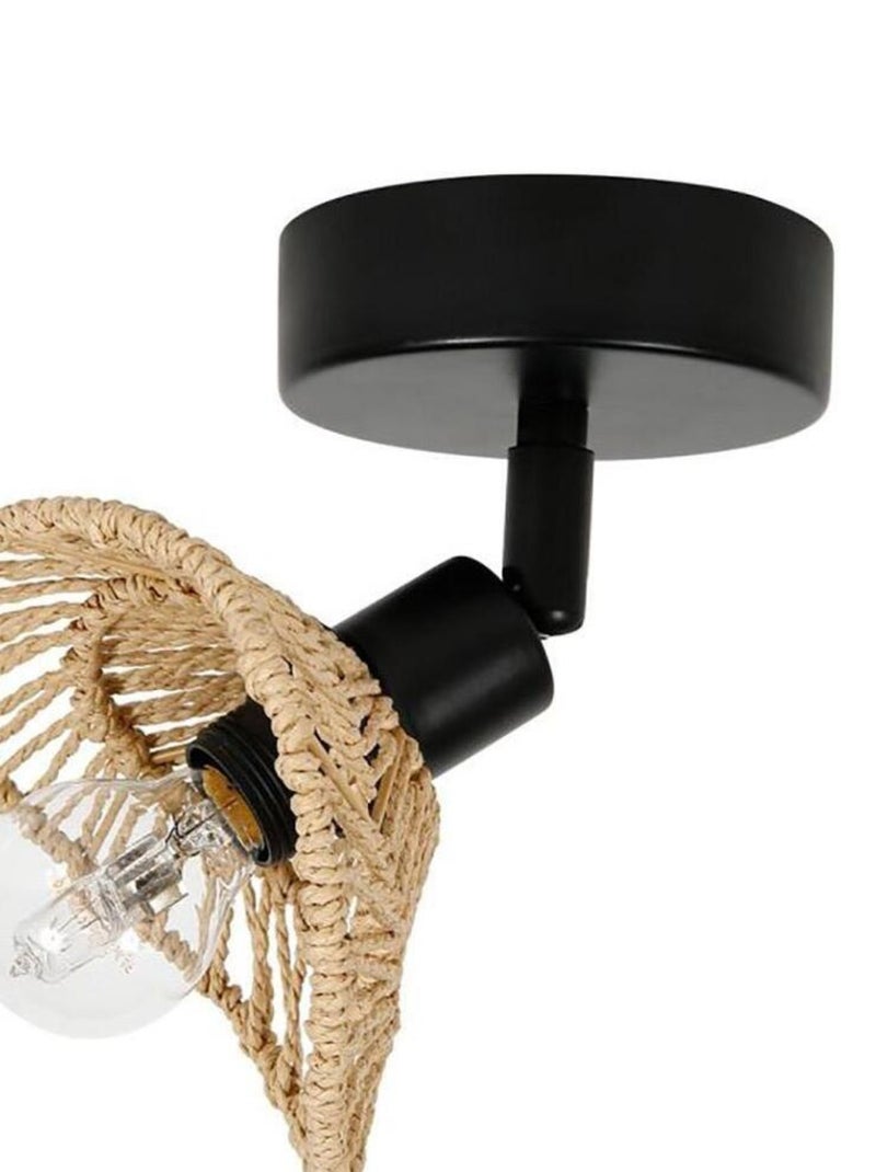 Applique spot orientable corde Ozana naturel Beige - Kiabi