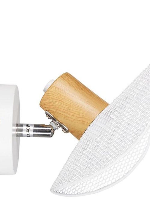 Applique spot orientable métal Hyde blanc - Kiabi