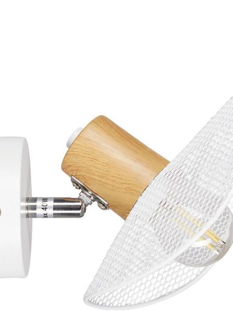 Applique spot orientable métal Hyde blanc Blanc - Kiabi