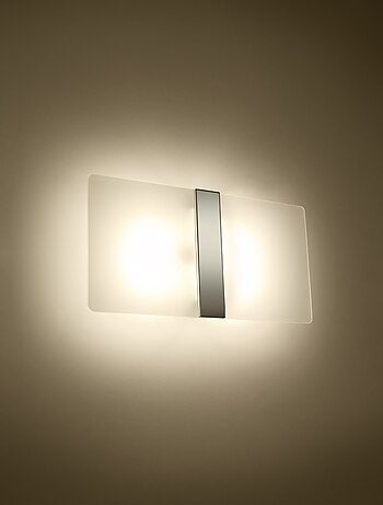 Applique Verre Blanc/Chromé G9 2 Azalia